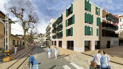 New built apartment (3-4a) in first line directly on the beach in Port de Sóller